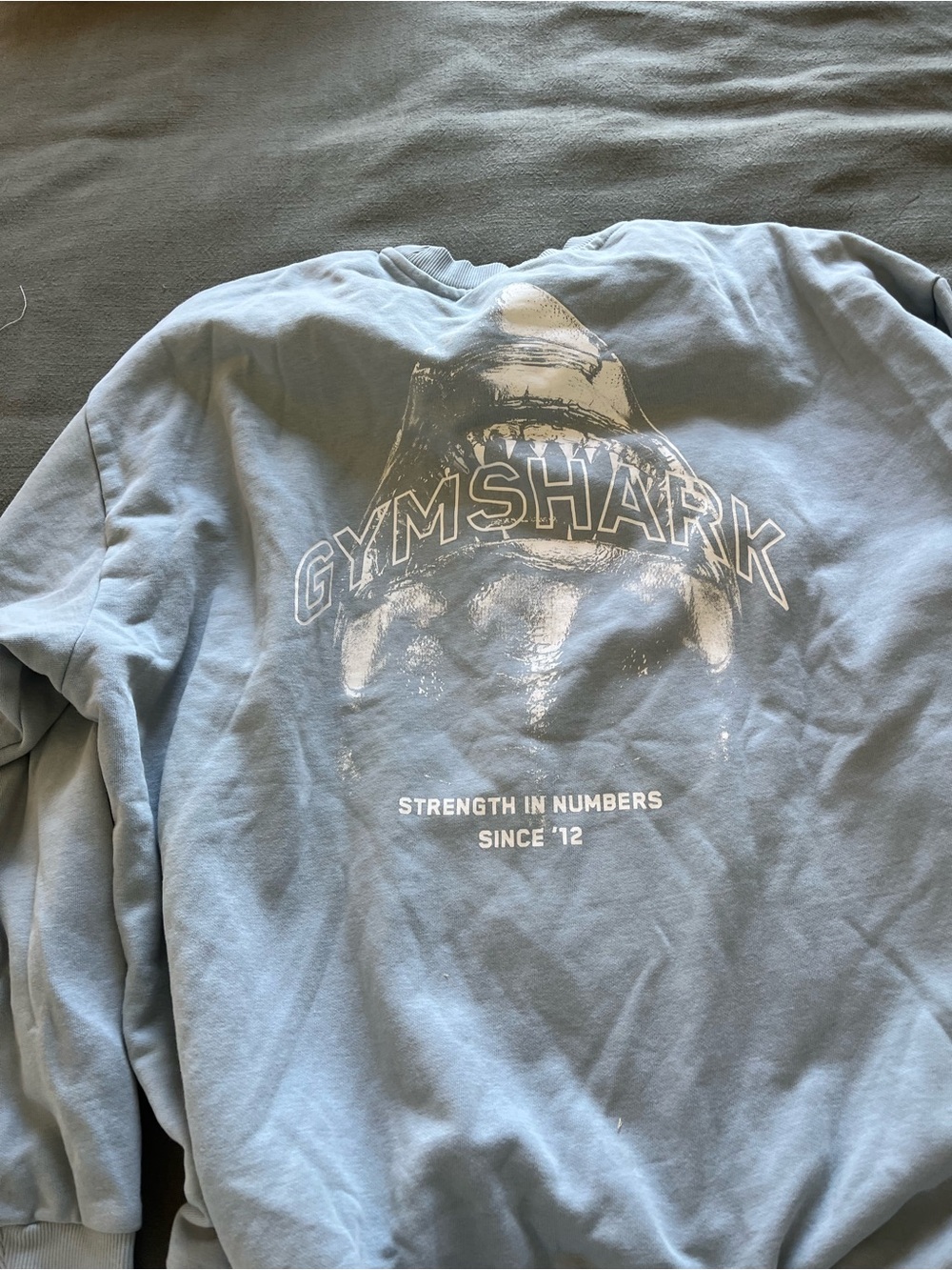 Gymshark Pale Blue Crewneck Sweatshirt - Picture 3 of 3